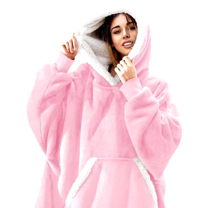 Wearable Blanket Hoodie Women Men Oversized Flannel Sherpa Fleece Hooded Soft Cozy Warm Blanket Blanket Sweatshirt Gifts