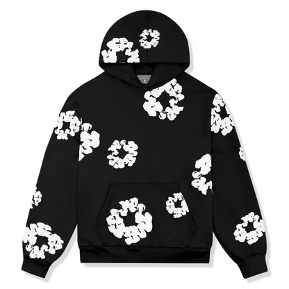 Denim Tears the Cotton Wreath Black Hoodie