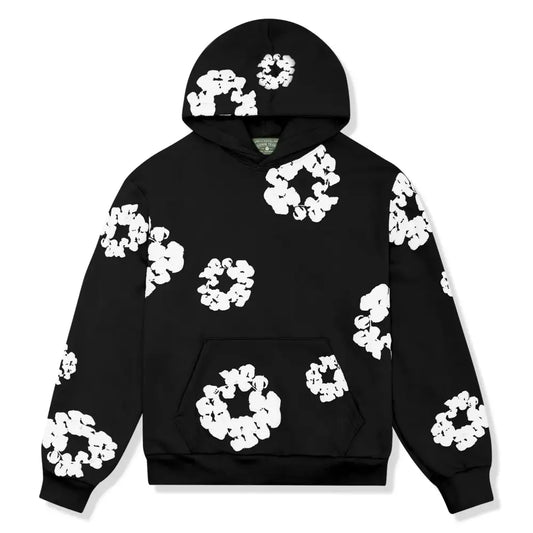 Denim Tears the Cotton Wreath Black Hoodie